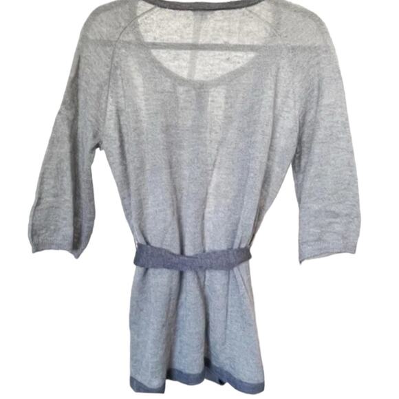 J. Jill  Sweaters Mixed Media Wool Knit Sweater Cardigan With Belt size Medium - Picture 4 of 5